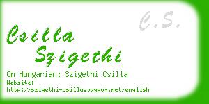 csilla szigethi business card